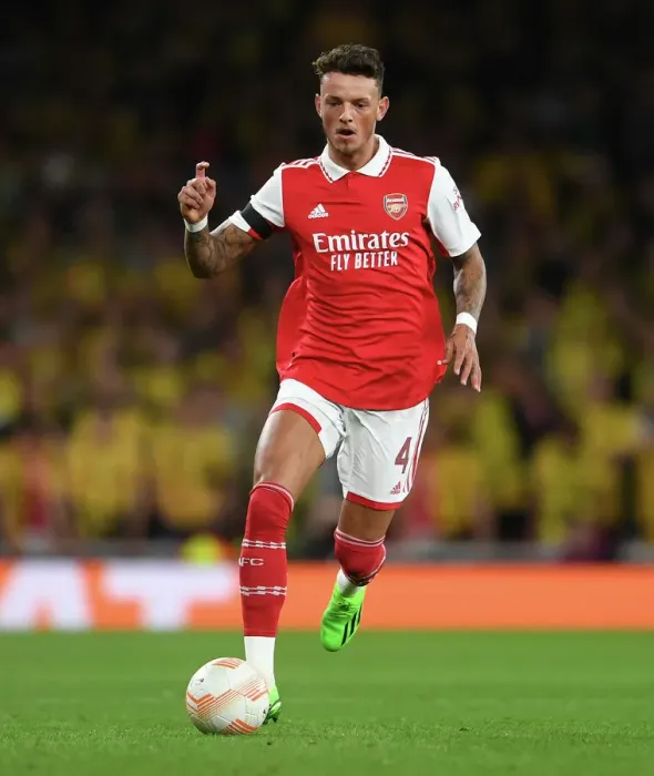 Framed Print : Arsenal's Ben White Shines: Arsenal 1-0 FK Bodo / Glimt, Europa League 2022-23