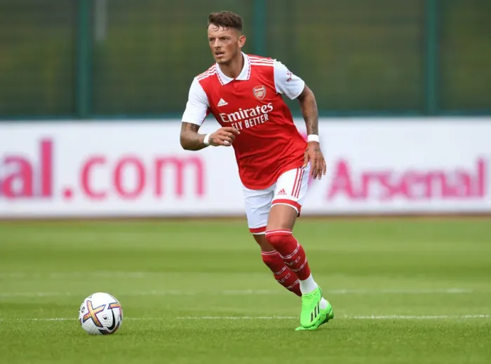 Framed Print : Arsenal's Ben White Shines: Arsenal 1-0 Ipswich Town (July 2022) - Pre-Season Victory