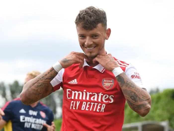 Framed Print : Arsenal's Ben White Shines in Pre-Season: Arsenal 1-0 Ipswich Town (July 2022)