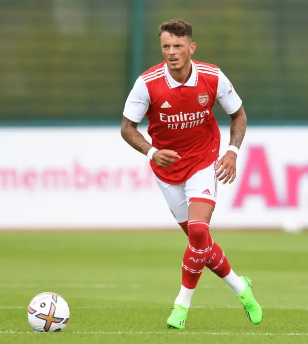 Framed Print : Arsenal's Ben White Shines in Pre-Season Win Against Ipswich Town Framed Print : Arsenal's Ben White Shines in Pre-Season Win Against Ipswich Town