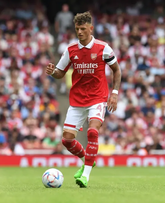 Framed Print : Arsenal's Ben White Stands Out in Emirates Cup Showdown Against Sevilla, 2022