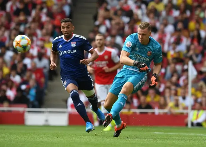 Framed Print : Arsenal's Bernd Leno in Action: Arsenal vs. Olympique Lyonnais at Emirates Cup 2019 Framed Print : Arsenal's Bernd Leno in Action: Arsenal vs. Olympique Lyonnais at Emirates Cup 2019