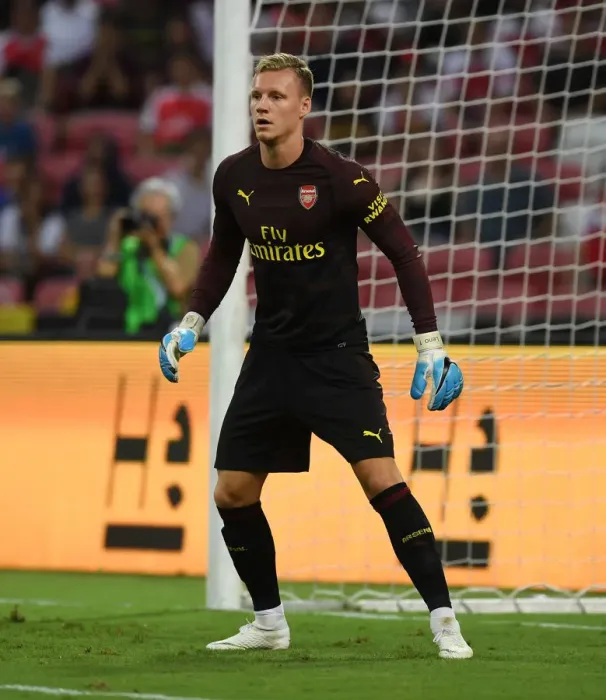 Framed Print : Arsenal's Bernd Leno in Action Against Atletico Madrid, International Champions Cup 2018