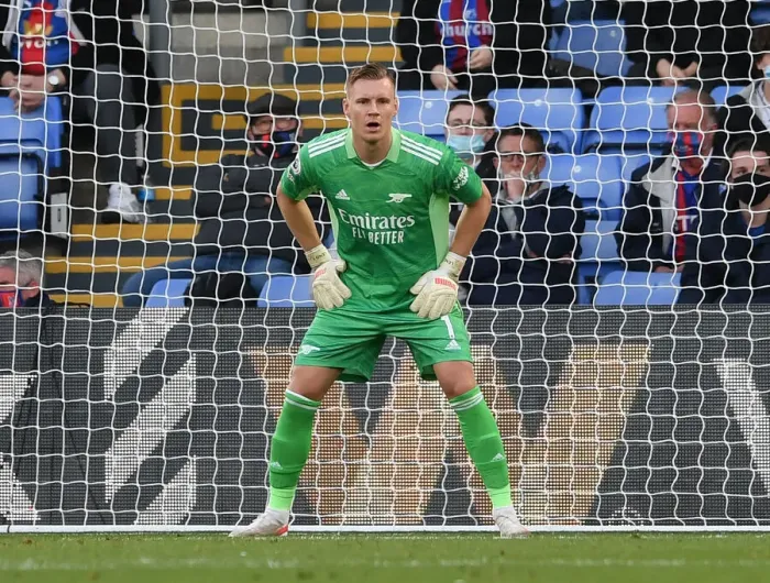 Framed Print : Arsenal's Bernd Leno in Action at Crystal Palace, Premier League 2020-21