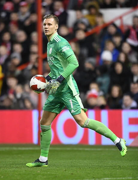 Arsenal's Bernd Leno in Action: FA Cup 2021-22 - Nottingham Forest vs Arsenal