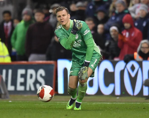 Arsenal's Bernd Leno in Action: FA Cup Third Round - Nottingham Forest vs Arsenal (2021-2022)