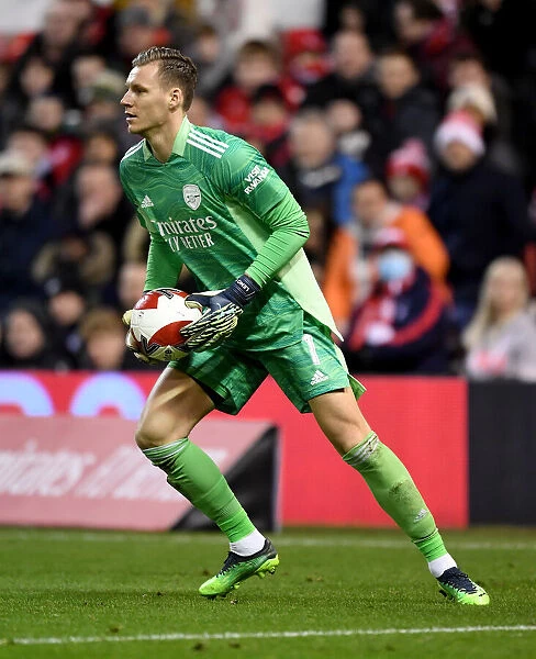 Arsenal's Bernd Leno in Action: Nottingham Forest vs Arsenal, FA Cup Third Round (2021-2022)