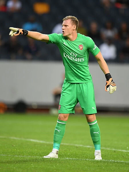 Arsenal's Bernd Leno in Action against SS Lazio during the 2018 Pre-Season Friendly in Stockholm