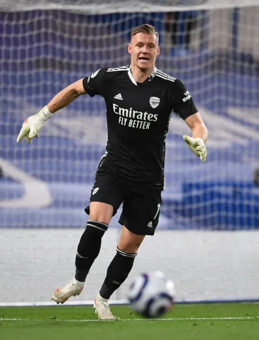 Framed Print : Arsenal's Bernd Leno in Action at Empty Stamford Bridge: Chelsea vs Arsenal, Premier League 2020-21