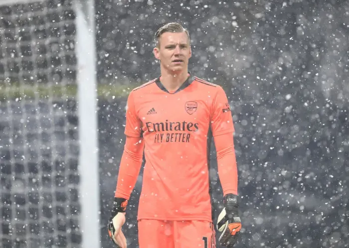 Framed Print : Arsenal's Bernd Leno in Action: West Bromwich Albion vs Arsenal, Premier League 2020-21