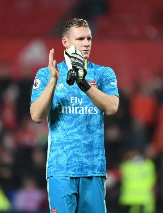 Framed Print : Arsenal's Bernd Leno Applauding Fans after Manchester United Clash (2019-20)
