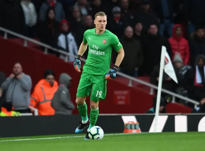 Framed Print : Arsenal's Bernd Leno Focused Against Manchester United (2018-19) Framed Print : Arsenal's Bernd Leno Focused Against Manchester United (2018-19)