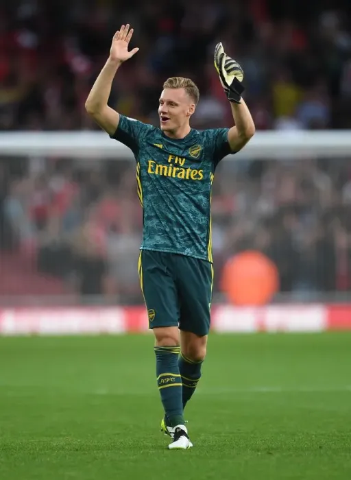 Framed Print : Arsenal's Bernd Leno Reacts After Arsenal FC vs Aston Villa, Premier League 2019-20