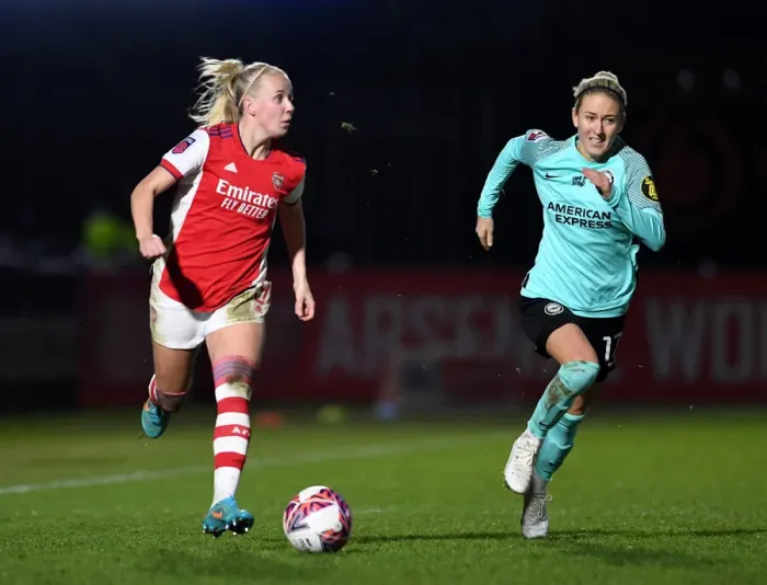 Framed Print : Arsenal's Beth Mead Faces Off Against Brighton in FA WSL Showdown Framed Print : Arsenal's Beth Mead Faces Off Against Brighton in FA WSL Showdown