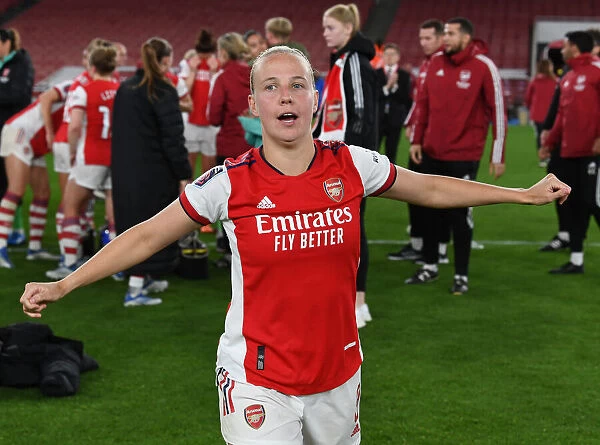 Arsenal's Beth Mead Reacts After Hard-Fought Arsenal Women vs. Tottenham Hotspur WSL Match
