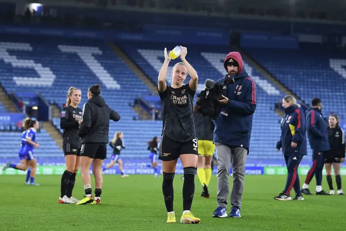 Framed Print : Arsenal's Beth Mead Reacts After Leicester Clash in Barclays Women's Super League Framed Print : Arsenal's Beth Mead Reacts After Leicester Clash in Barclays Women's Super League