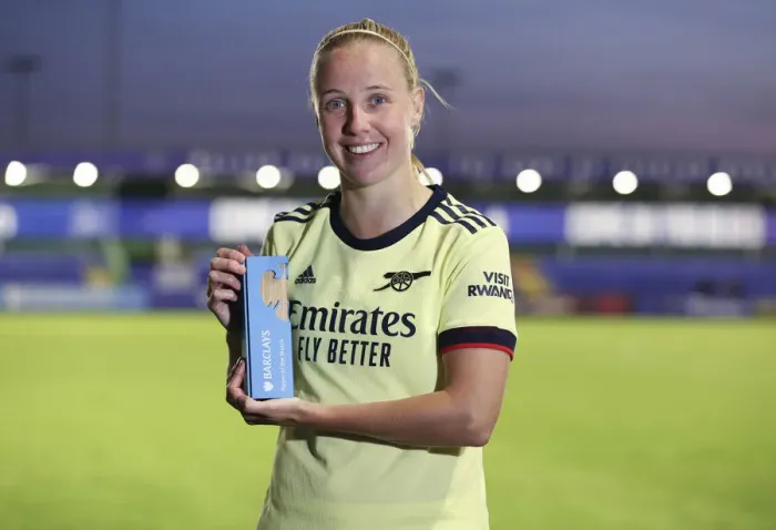 Framed Print : Arsenal's Beth Mead Receives Player of the Match Honors in FA WSL Win Against Everton Framed Print : Arsenal's Beth Mead Receives Player of the Match Honors in FA WSL Win Against Everton