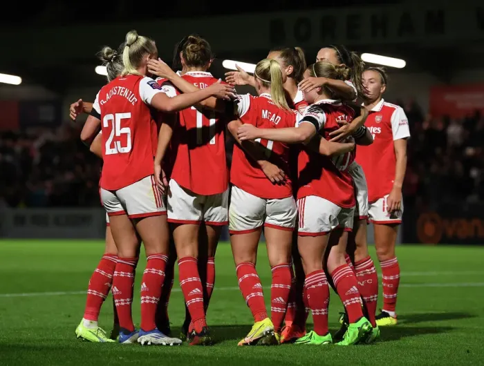Framed Print : Arsenal's Beth Mead Scores Hat-Trick in FA WSL Victory over Brighton