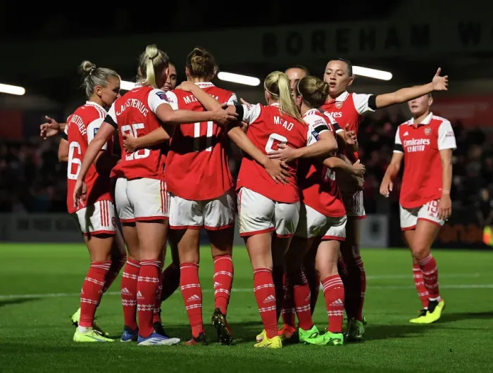 Framed Print : Arsenal's Beth Mead Scores Hat-Trick in Super League Win Against Brighton Framed Print : Arsenal's Beth Mead Scores Hat-Trick in Super League Win Against Brighton