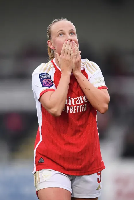 Framed Print : Arsenal's Beth Mead Scores Her Second Goal Against West Ham in WSL Match Framed Print : Arsenal's Beth Mead Scores Her Second Goal Against West Ham in WSL Match