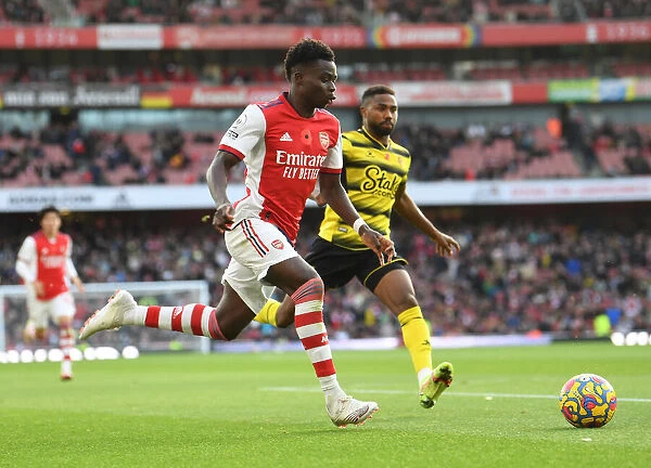Arsenal's Bukayo Saka in Action: Arsenal vs. Watford (2021-22)