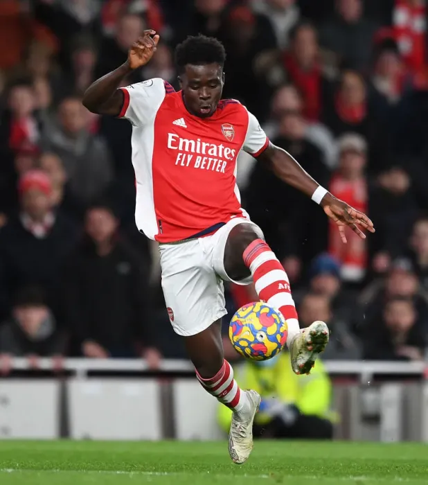Framed Print : Arsenal's Bukayo Saka in Action: Arsenal vs. Wolverhampton Wanderers, Premier League 2021-22