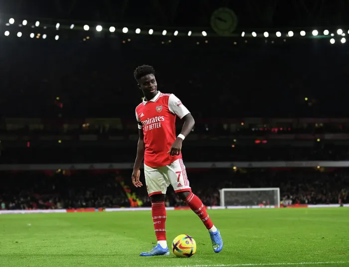 Framed Print : Arsenal's Bukayo Saka in Action: Arsenal vs. West Ham United, Premier League 2022-23