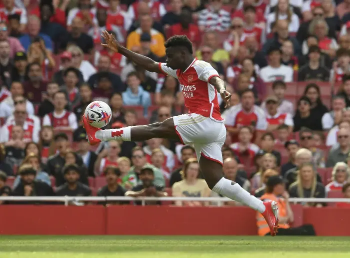 Framed Print : Arsenal's Bukayo Saka in Action: Arsenal vs. Wolverhampton Wanderers (2022-23) - Premier League Showdown at Emirates Stadium Framed Print : Arsenal's Bukayo Saka in Action: Arsenal vs. Wolverhampton Wanderers (2022-23) - Premier League Showdown at Emirates Stadium