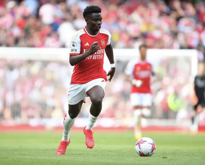Framed Print : Arsenal's Bukayo Saka in Action: Arsenal vs. Wolverhampton Wanderers, Premier League 2022-23