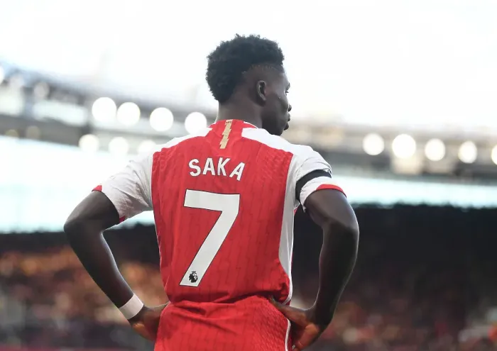 Framed Print : Arsenal's Bukayo Saka in Action: Arsenal vs Burnley (2023-24) Framed Print : Arsenal's Bukayo Saka in Action: Arsenal vs Burnley (2023-24)
