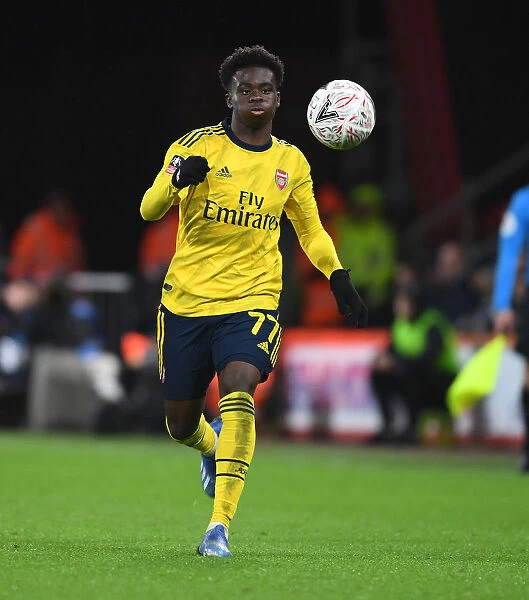 Arsenal's Bukayo Saka in Action: FA Cup Clash Against AFC Bournemouth