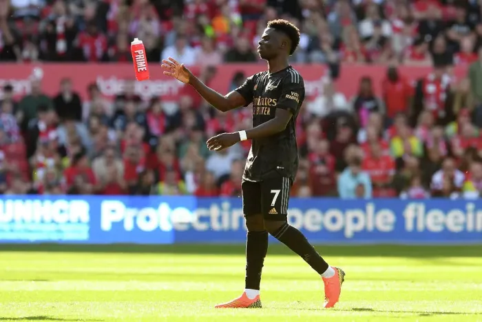 Framed Print : Arsenal's Bukayo Saka in Action: Nottingham Forest vs Arsenal, Premier League 2022-23
