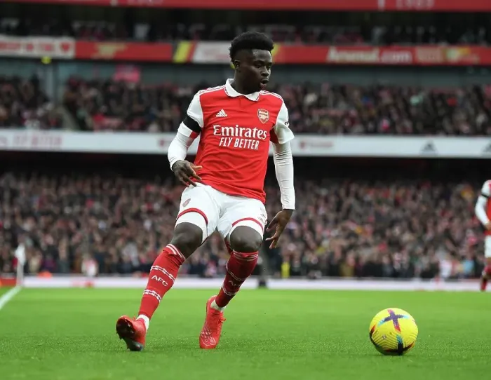 Framed Print : Arsenal's Bukayo Saka in Action: Premier League 2022-23 - Arsenal vs. Brentford