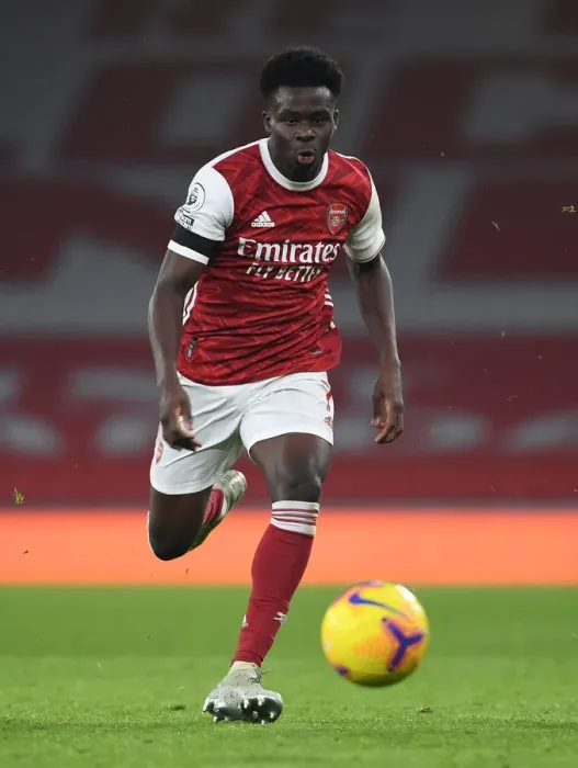 Framed Print : Arsenal's Bukayo Saka in Action against Wolverhampton Wanderers in Emirates Stadium (2020-21)