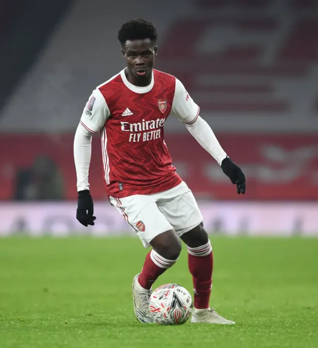 Framed Print : Arsenal's Bukayo Saka in FA Cup Action: Arsenal vs Newcastle United (2020-21)