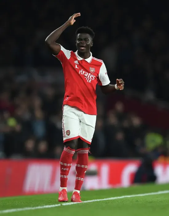 Framed Print : Arsenal's Bukayo Saka Faces Manchester City in the Premier League