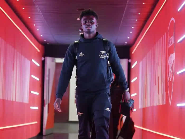 Framed Print : Arsenal's Bukayo Saka Gears Up for Arsenal v West Ham United: Premier League Clash at Emirates Stadium (2022-23) Framed Print : Arsenal's Bukayo Saka Gears Up for Arsenal v West Ham United: Premier League Clash at Emirates Stadium (2022-23)