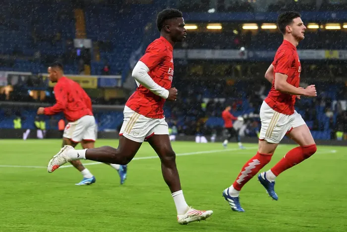 Framed Print : Arsenal's Bukayo Saka Gears Up for Chelsea Showdown - Premier League 2023-24 Framed Print : Arsenal's Bukayo Saka Gears Up for Chelsea Showdown - Premier League 2023-24