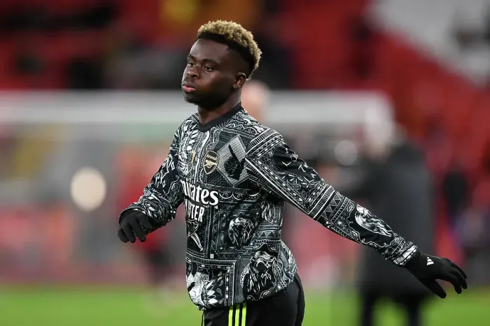 Framed Print : Arsenal's Bukayo Saka Gears Up for Liverpool Showdown - Premier League 2023-24