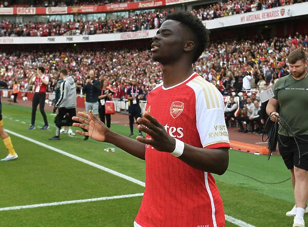 Arsenal's Bukayo Saka Gears Up: Arsenal vs. Wolverhampton Wanderers, Premier League 2022-23