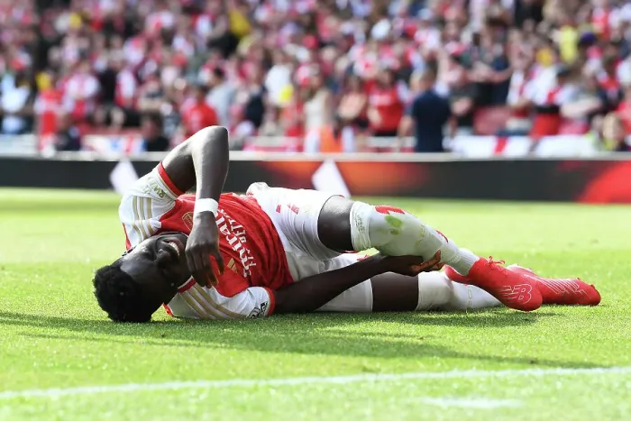 Framed Print : Arsenal's Bukayo Saka Injured in Intense Arsenal v Wolverhampton Wanderers Clash (2022-23) Framed Print : Arsenal's Bukayo Saka Injured in Intense Arsenal v Wolverhampton Wanderers Clash (2022-23)