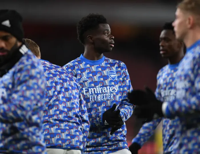 Framed Print : Arsenal's Bukayo Saka Prepares for Carabao Cup Showdown Against Liverpool