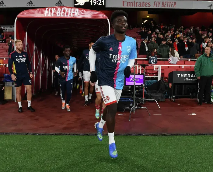 Framed Print : Arsenal's Bukayo Saka Prepares for West Ham Clash in 2022-23 Premier League Framed Print : Arsenal's Bukayo Saka Prepares for West Ham Clash in 2022-23 Premier League