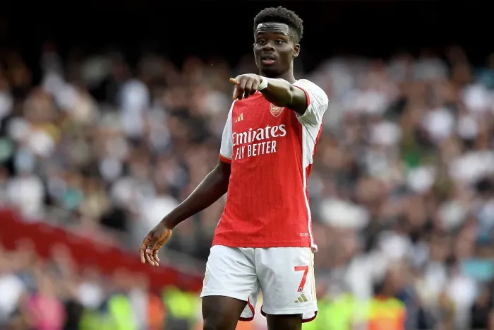 Framed Print : Arsenal's Bukayo Saka Reacts During Intense Arsenal v Tottenham Premier League Clash (2023-24) Framed Print : Arsenal's Bukayo Saka Reacts During Intense Arsenal v Tottenham Premier League Clash (2023-24)