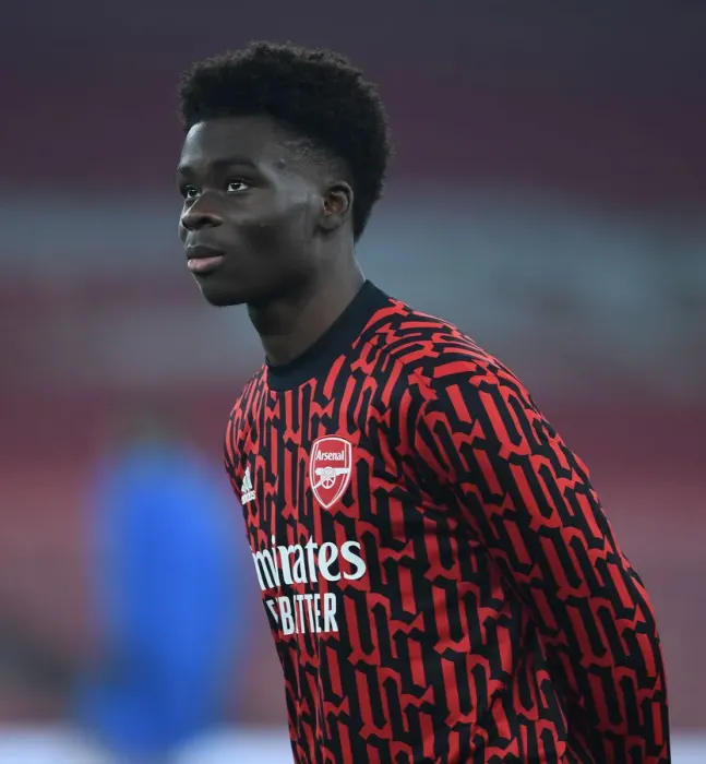 Framed Print : Arsenal's Bukayo Saka Readies for Europa League Battle Against Molde Framed Print : Arsenal's Bukayo Saka Readies for Europa League Battle Against Molde