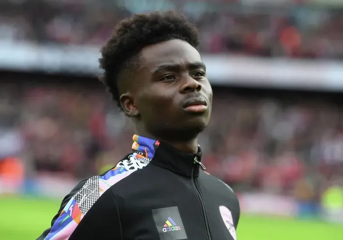 Framed Print : Arsenal's Bukayo Saka Ready for Action Against Nottingham Forest (2022-23)