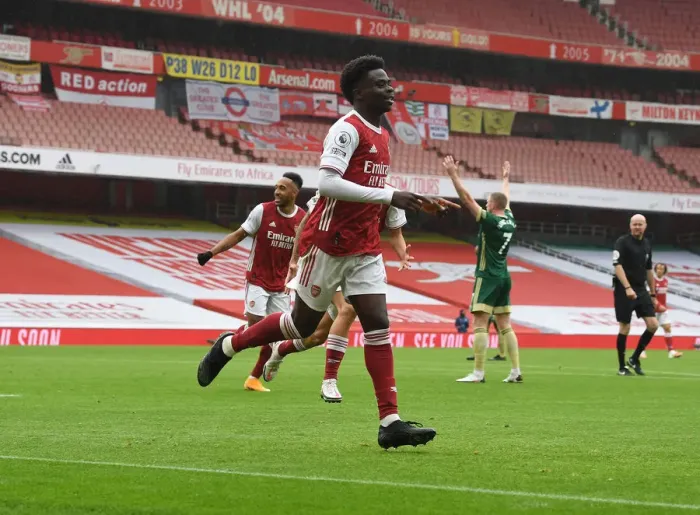 Framed Print : Arsenal's Bukayo Saka Scores First Goal of the Season Against Sheffield United in Empty Emirates Stadium Framed Print : Arsenal's Bukayo Saka Scores First Goal of the Season Against Sheffield United in Empty Emirates Stadium