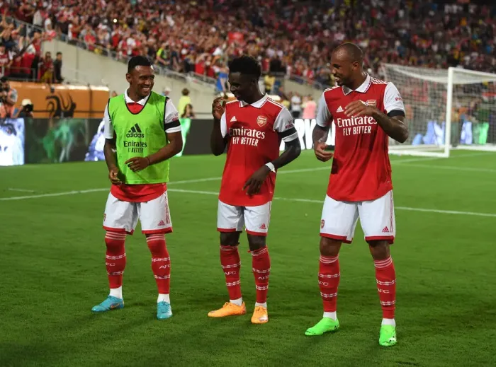 Framed Print : Arsenal's Bukayo Saka Scores Third Goal in Arsenal's Victory over Chelsea in the Florida Cup 2022-23