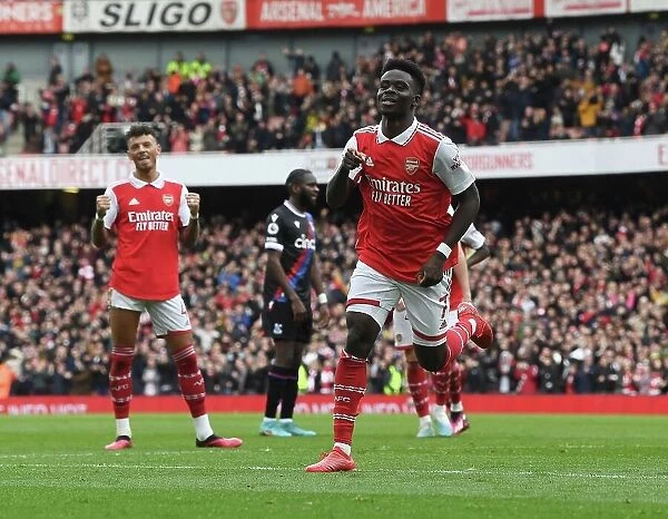 Arsenal's Bukayo Saka Scores Second Goal Against Crystal Palace in 2022-23 Premier League