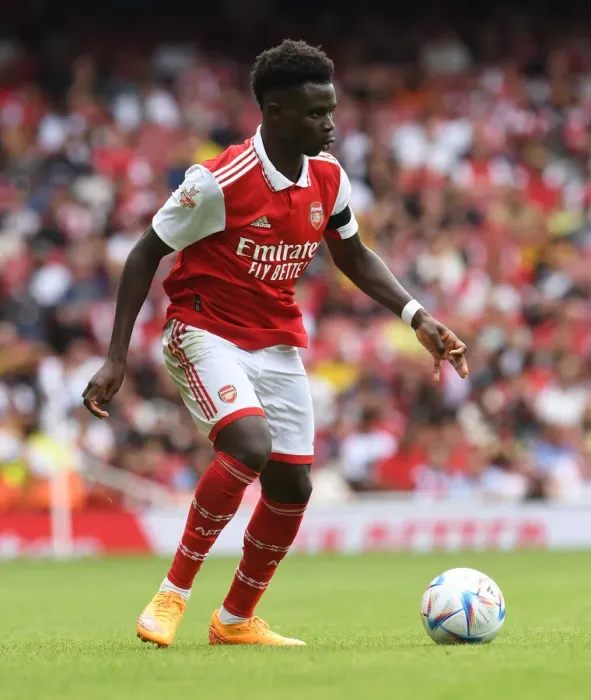 Framed Print : Arsenal's Bukayo Saka Shines: Arsenal vs Sevilla, Emirates Cup 2022